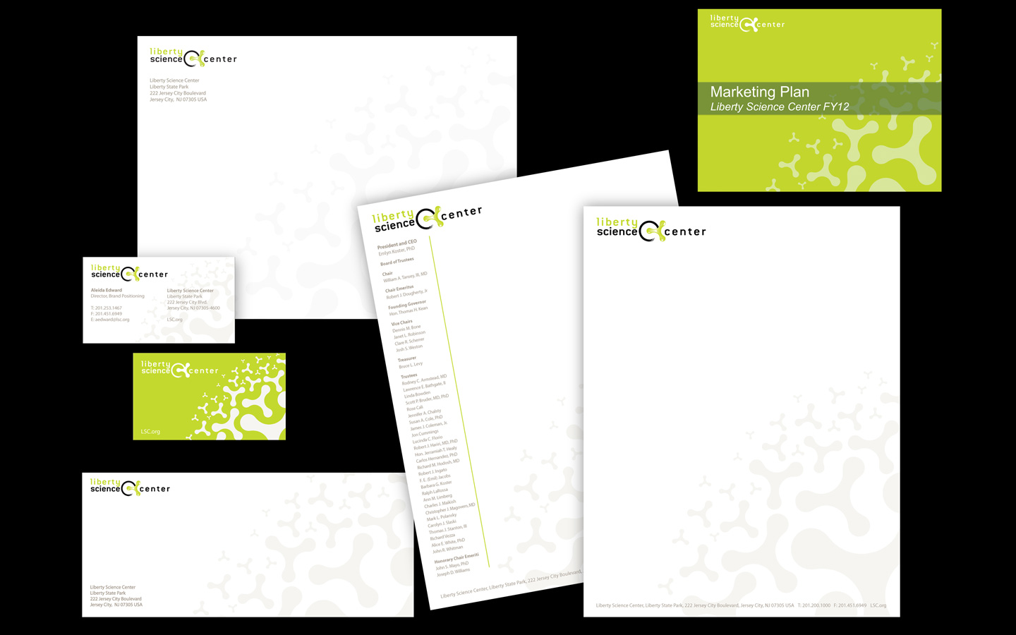 corporate ad board stationery system