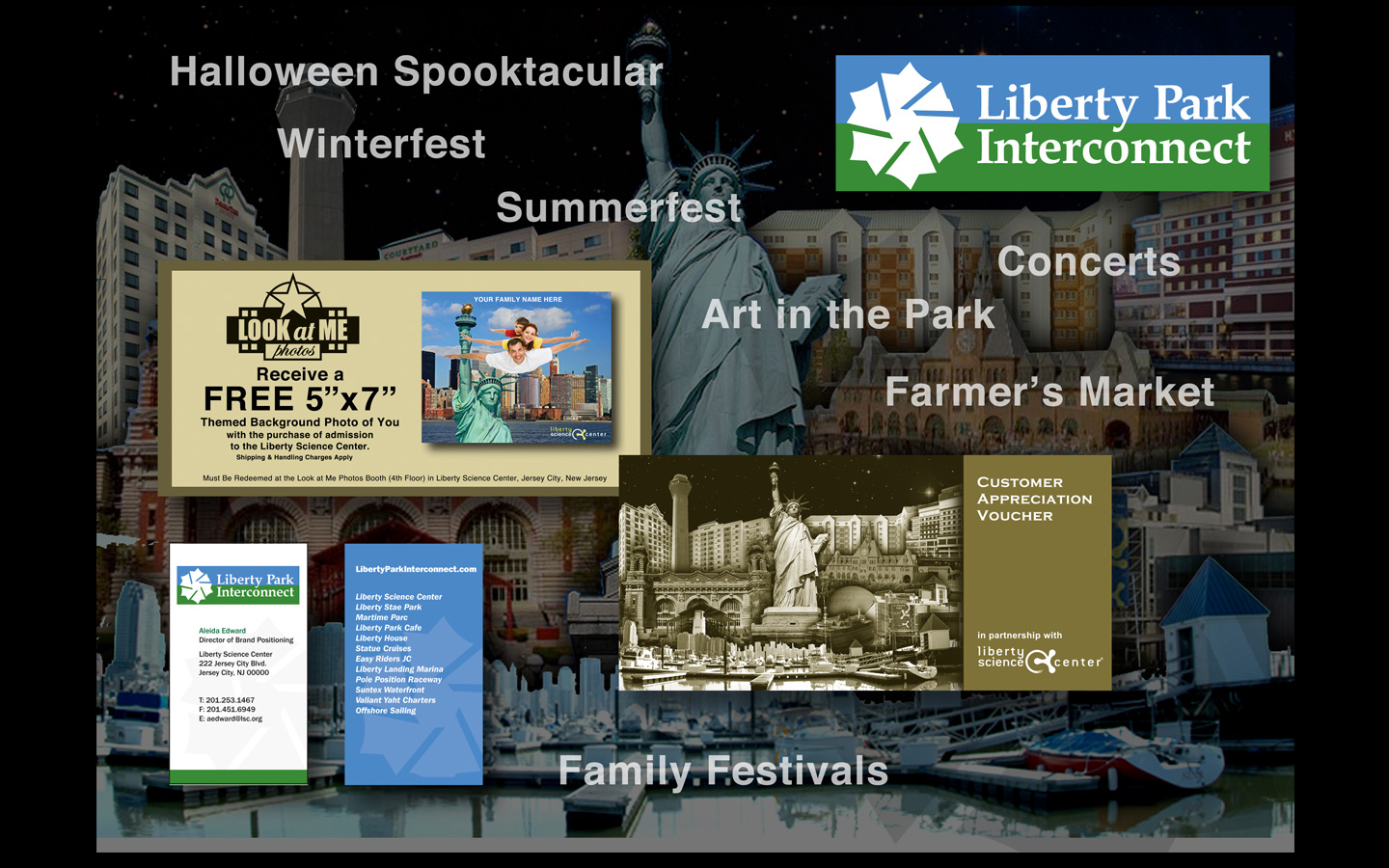 Identity and ideation bringing together all businesses within Liberty State Park as a group to attract and grow business.