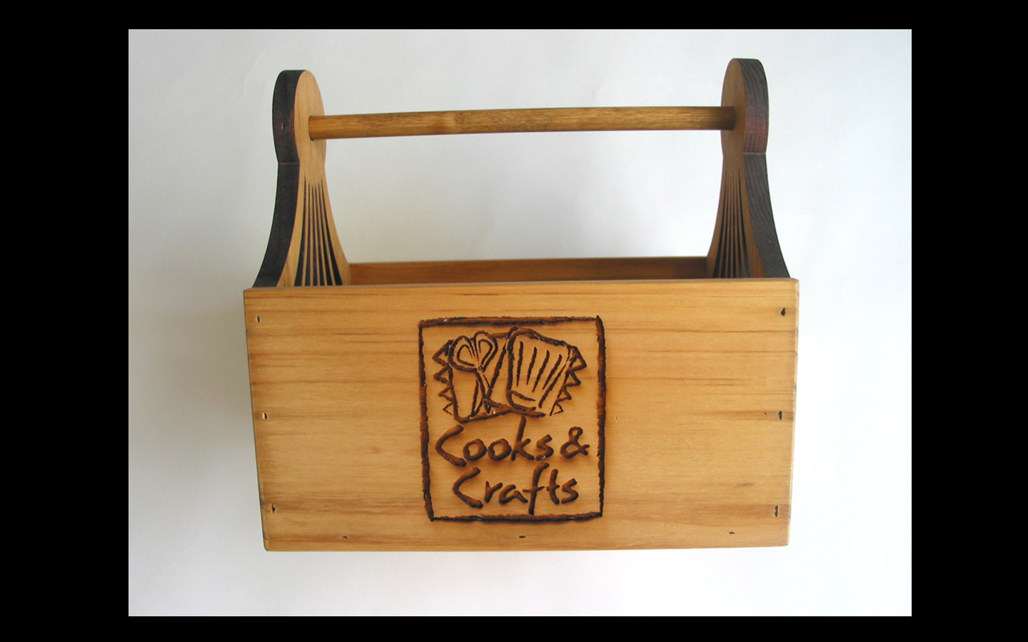 Laser-engraved gift basket bases